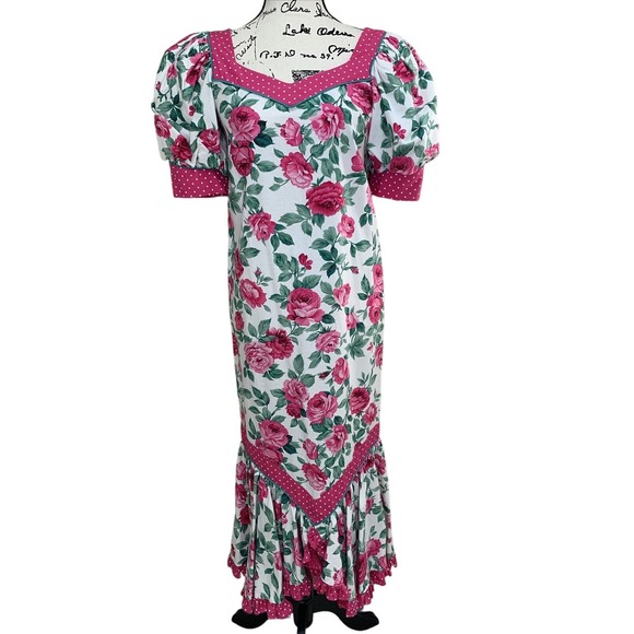 Vintage Dresses & Skirts - VTG Princess Kaiulani Hawaiian Liberty Dress Size 6